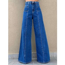 The Bark Bol Paça Kadın Jean Pantolon 40344 Mavi
