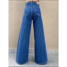 The Bark Bol Paça Kadın Jean Pantolon 40344 Mavi
