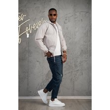 Akçaylar Oversize Kolu Lastikli Çıt Çıt Kapamalı Hafif Dolgulu Baharlık Mont