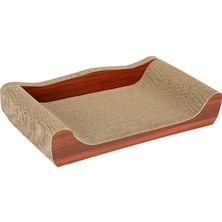 Vivis Kedi Tırmalama Yatağı Kedi Tırmalama Karton Evcil Hayvan Yatağı Mobilya Oturma Odası Kanepe Kahverengi 50CMX27CMX9CM (Yurt Dışından)