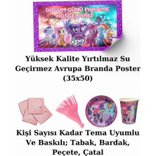 snowparty Little Pony Afişli 8 Kişilik Doğum Günü Parti Malzemeleri Süsleri Seti