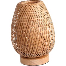Vivis Bambu Abajur Dekorasyon Ekipmanı, Ahşap Taban Masa Lambası ile Modern Ayakta Lamba Ev Yatak Odası Ofis Restoran Başucu (Yurt Dışından)