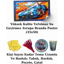 snowparty Hotwheels Afişli 24 Kişilik Doğum Günü Parti Malzemeleri Süsleri Seti