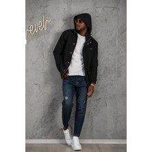 Akçaylar Regular Fit Kapşonlu Fermuar Kapamalı Astarlı Erkek Baharlık Mont