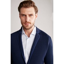 Hemington Extrafine Merino Çift Taraflı Lacivert Triko Ceket
