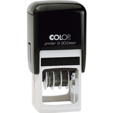 Colop Q30 Tarih Kaşe Tr Siyah Kasa Mavi kırmızı Keçe 30 x 30 mm