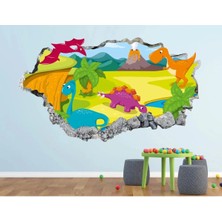 Kt Grup Cartoon Manzara Full Hd Baskı 3D Çocuk Odası Duvar Çıkartmaları
