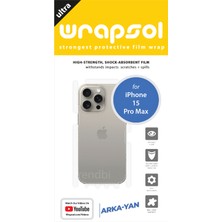 Wrapsol iPhone 15 Pro Max Arka ve Yan Koruyucu Poliüretan Film