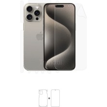 Wrapsol iPhone 15 Pro Max Full Body 360 Derece Koruyucu Ön Arka ve Yan Poliüretan Film