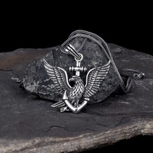 Tesbih Sepetim 925 Ayar Gümüş Kartal Çapa Motifli Kolye