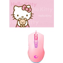 Rampage Pink Baby Set, Rampage SMX-G68 Spear  7200DPI Rgb Ledli (Makrolu) Mouse+Hello Kitty 23X18 Mouse Pad