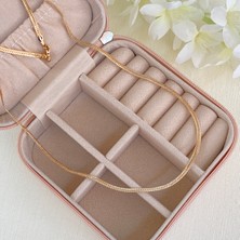 Kyver Vintage Kolye Örgü Yassı Hasır Kolye Kararmaz Xuping Vip Seri Ürün Rose 55 cm 
