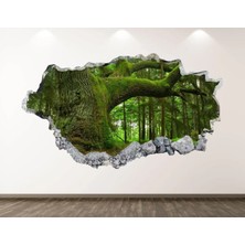 Kt Grup Şehir ve Doğa Manzaraları Full Hd Baskı 3D Modern Duvar Sticker