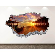 Kt Grup Şehir ve Doğa Manzaraları Full Hd Baskı 3D Modern Duvar Sticker