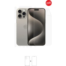 Wrapsol iPhone 15 Pro Max Full Body 360 Derece Ön Arka ve Yan Koruyucu Tpu Film