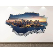 Kt Grup Şehir ve Doğa Manzaraları Full Hd Baskı 3D Modern Duvar Sticker