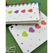 Kağıt Gemi Dükkan Sevimli Kalpler Spiralli Mini Defter / Scrapbook /defter Süsleme Notebook/bullet Journal