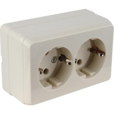 Mutlusan - Bron S/ü Ikili Top.lı Priz Porselen Krem