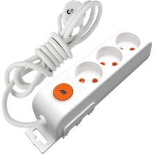 Mutlusan - Rı-Tech Üçlü Anaht. Top.lı Grup Priz(Ç.k.)(3 Mt)