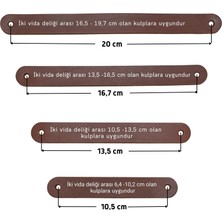 İpekbazaar 2 Adet Hakiki Deri Modern Çekmece Dolap Kulpu, Deri Kulp, Mobilya Banyo Mutfak Dolabı Kulpları
