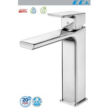 E.C.A Tiera  Banyo Lavabo Bataryası Krom Renkli  Orta Boy Tip 102188003