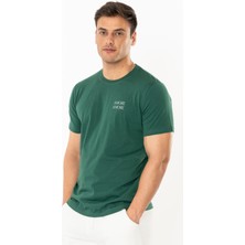 Coredra Amore Regular T-Shirt Erkek - Yeşil