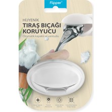 Flipper Hijyenik Tıraş Bıçağı Koruma Kabı-Beyaz