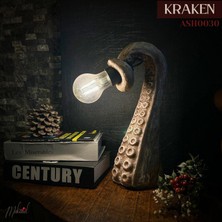 Mukemel Kraken ( 31.0 Cm, Başucu Lambası, Masa Lambası, Gece Lambası, El Yapımı, Gece Lambası, Abajur )