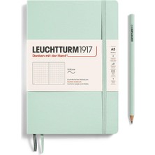 Leuchtturm 1917 Leuchttrum 1917 Medium(A5) Yumuşak Kapak, Çizgisiz(Düz), 123 Numaralandırılmış Sayfa Defter Mint Green 367271