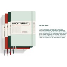 Leuchtturm 1917 Leuchttrum 1917 Medium(A5) Sert Kapak, 251 Numaralandırılmış Noktalı Sayfa Defter Sage 361584