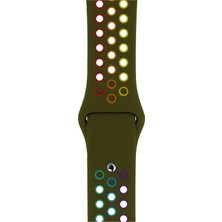 Minsun Watch 2 3 4 5 6 7 8 9 Se 42 44 45 49MM Uyumlu Delikli Spor Silikon Kordon Olea Rainbow