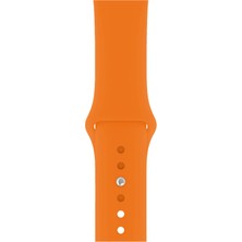 Minsun Watch 2 3 4 5 6 7 8 9 Se 42 44 45 49MM Uyumlu Spor Silikon Kordon Pastel Turuncu