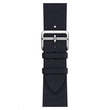 Minsun Watch 2 3 4 5 6 7 8 9 Se 38 40 41MM Uyumlu Hole Leather Kordon Lacivert