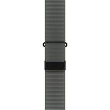 Minsun Watch 2 3 4 5 6 7 8 9 Se 42 44 45 49MM Uyumlu Mıknatıslı Deri Kordon Gri