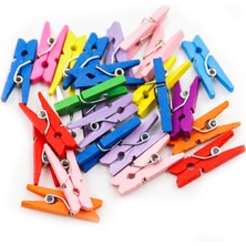Repro Design Mini Renkli Mandal 20 Adet Karışık Renkli 2.50 cm Fotoğraf Mandalı