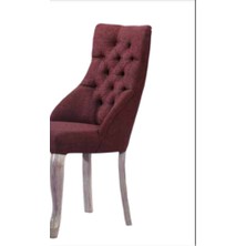 Sandalye ST Zus066 Kapitone Model Bordo Renk Ort Oturum Sırt Kavrar Kayın Ayak