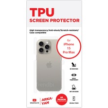 Wrapsol iPhone 15 Pro Max Arka ve Yan Koruyucu Tpu Film