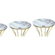 Bengi Ticaret Brc Kum Saat Model Zigon Beyaz Mermer Temper Cam Metal Gold Renk Kaplama El Yapım