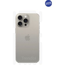 Wrapsol iPhone 15 Pro Max Mat Arka ve Yan Koruyucu Tpu Film