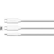Razer Thunderbolt 4 Kablo - 40 Gb/s, 8K ,100W Şarj, Thunderbolt 3 ile geriye dönük uyumlu Beyaz | 2 M RC21-01870200-R3M1