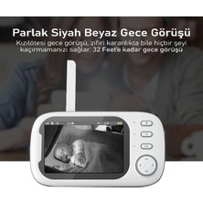 Üsküdar Iletişim Gece Görüş Müzik Odası 8 Ninili Sıcaklık Algılama Çocuk Ağlama Uyarılı 3.5inç Hd Ekran 2.4g Bebek Izleme Monitörü