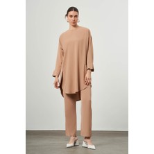 Mizalle Desen Dokulu Cepli Taba Tunik