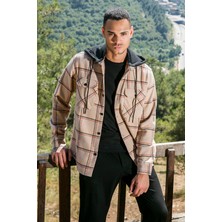 Buratti Ekoseli Regular Fit Çıkarılabilir Kapüşonlu Kışlık Gömlek Erkek Gömlek CF24W126985