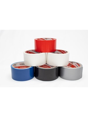 Bantix 6’lı Paket Beyaz Tamir Bandı- Duck Tape Çok Amaçlı Tamir Bandı - Kanal Bandı 48MM * 10 Ar Metre