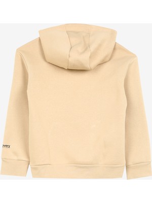 Discovery Expedition Bej Erkek Çocuk Kapüşonlu Baskılı Sweatshirt D3WB-SWT38