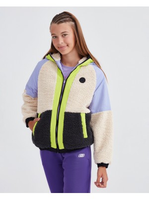 Skechers G Outdoor Fleece Full Zip Sherpa Büyük Kız Çocuk Mor Mont Sk232176-505