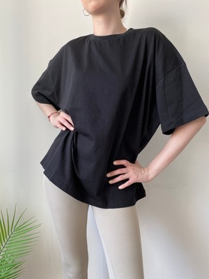 Karma Collection Siyah Renk Oversize T-Shirt