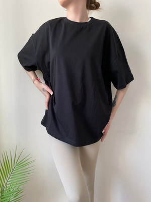 Karma Collection Siyah Renk Oversize T-Shirt