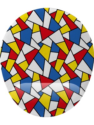 Hamiki Geometrik Desenli Bilek Destekli Mouse Pad Ergonomik Kaymaz Taban Mousepad Fare Altlığı