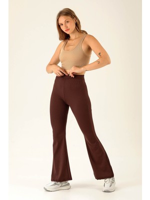 Rays Ispanyol Paça Fitilli Tayt - 404 Acı Kahve